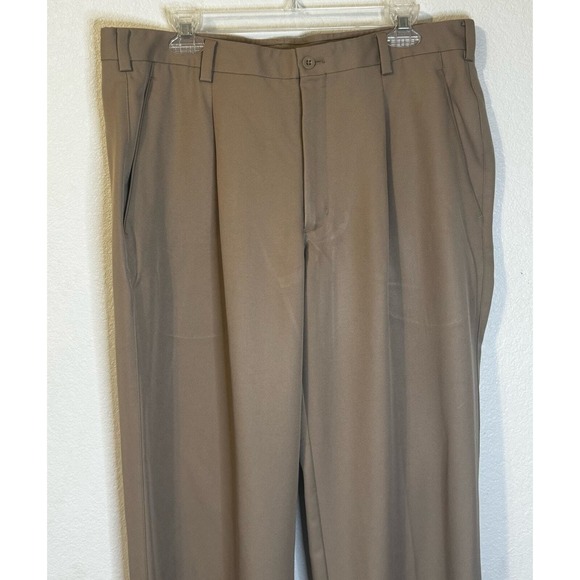 Nike Golf Mens Khaki Pleated Flat Front Performance‎ Golf Pants 36x32 - Picture 3 of 8